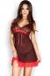 Preview: Babydoll + String schwarz/rot CR3170
