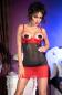 Preview: Babydoll CR3785 schwarz/rot