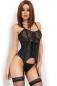 Preview: Satin-Corsage schwarz CR3992
