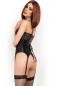 Preview: Satin-Corsage schwarz CR3992