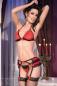 Preview: BH + Garter Belt CR4129 schwarz/rot