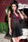 Preview: Babydoll CR4214 schwarz/pink