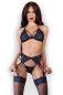 Preview: Spitzen-Set CR4468 schwarz/blau