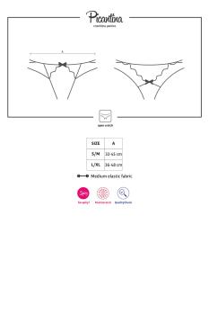Picantina Crotchless Thong schwarz