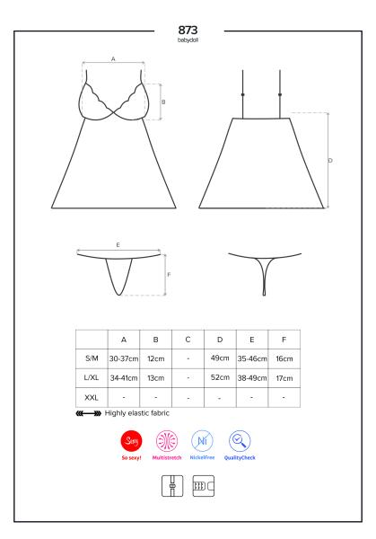 873-BAB-1 Babydoll schwarz